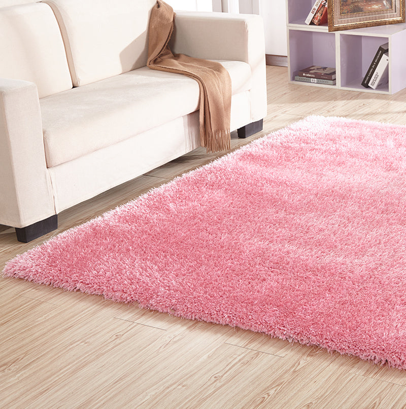 Chubby Shaggy Hand Tufted Area Rug 8' x 11' - Pink