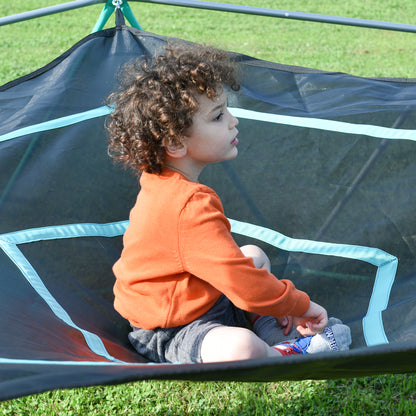 13ft Geometric Dome Climber Play Center, Kids Climbing Dome Tower with Hammock, Rust & UV Resistant Steel Supporting 1000 LBS