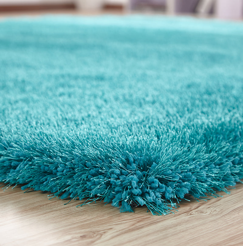 Chubby Shaggy Hand Tufted Area Rug Size 8' x 11' - Teal