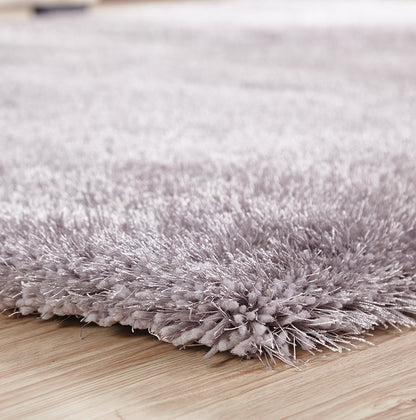 Chubby Shaggy Hand Tufted Area Rug Size 8' x11" - Silver