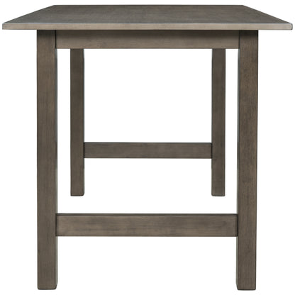 TOPMAX Farmhouse Wood Dining Table for 4, Kitchen Table for Small Places, Gray