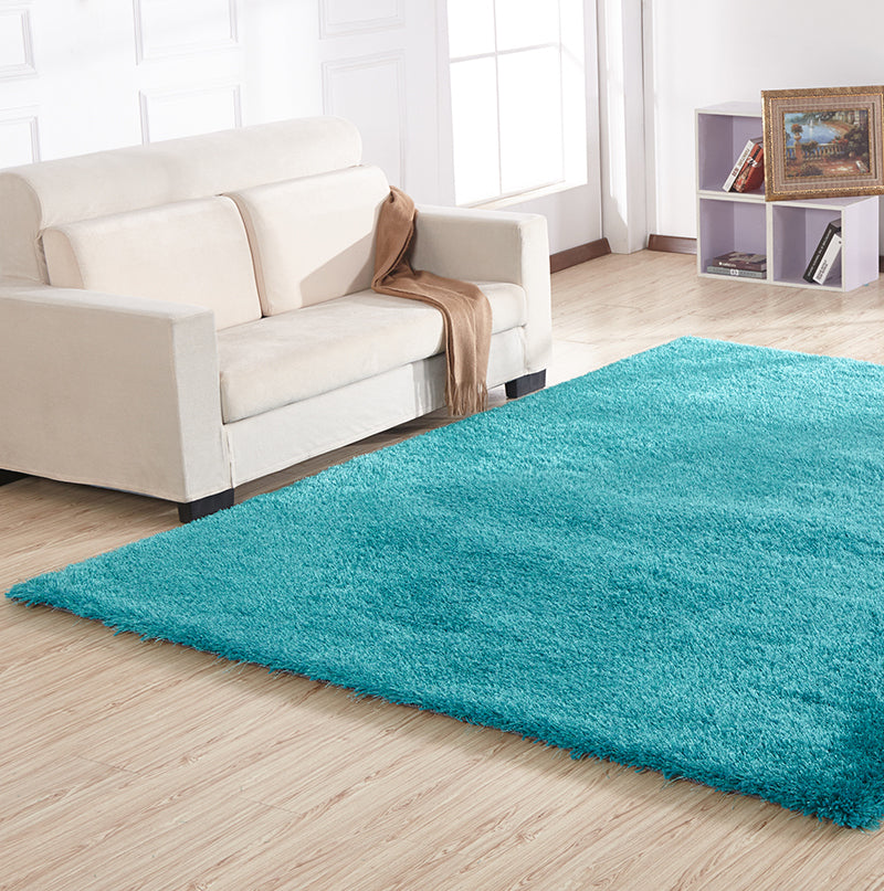 Chubby Shaggy Hand Tufted Area Rug Size 8' x 11' - Teal