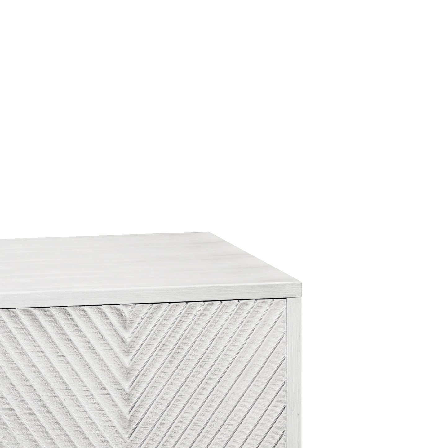 31.50" Modern 2 Door Wooden Storage Cabinet Accent Cabinet with Metal Leg Featuring Two-tier Storage, for Living Room, Entryway and Dining Room, White Washed