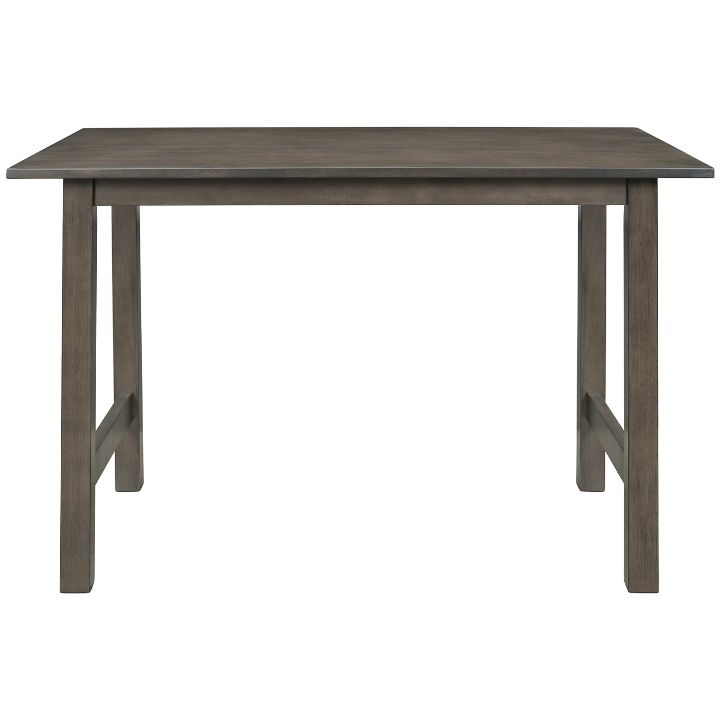 TOPMAX Farmhouse Wood Dining Table for 4, Kitchen Table for Small Places, Gray