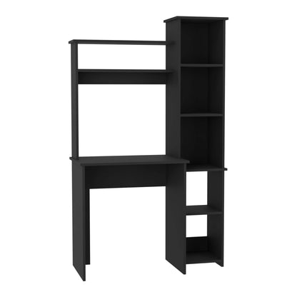 2 Piece Office Set, Dozza Bookcase + Aramis Desk, Black