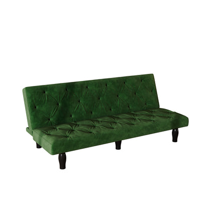 Sleeper Sofa converts into sofa bed 66" green velvet sofa bed suitable for family living room, apartment, bedroom