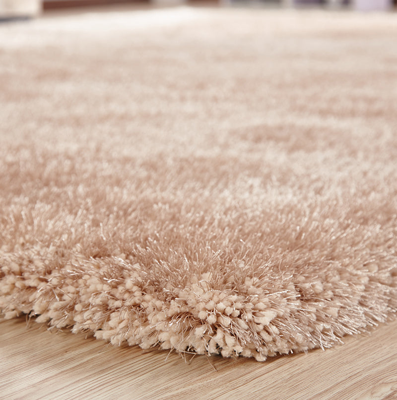 Chubby Shaggy Hand Tufted Area Rug Size 8' x 11' - Beige