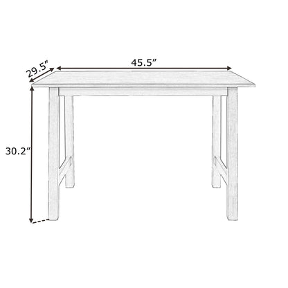 TOPMAX Farmhouse Wood Dining Table for 4, Kitchen Table for Small Places, Gray