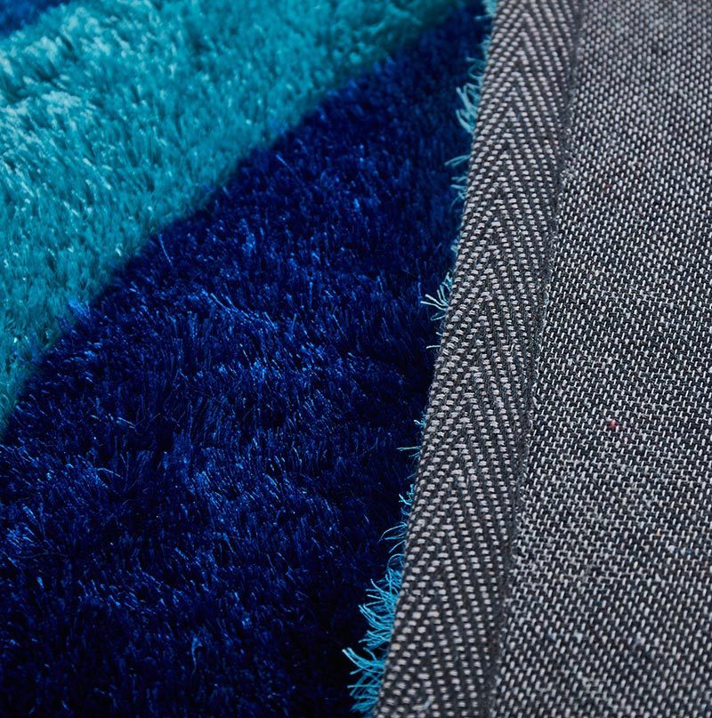 3D Shaggy Hand Tufted Area Rug-Blue