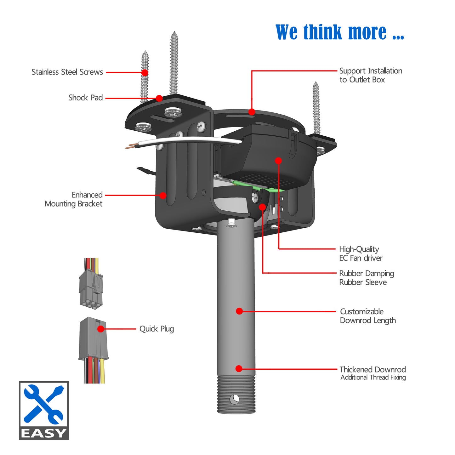 28 In.Intergrated LED Ceiling Fan