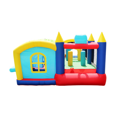 7 in 1 Inflatable Bounce House, Bouncy House with Ball Pit for Kids Indoor Outdoor Party Family Fun, Obstacles, Toddler Jump Bouncy Castle with Ball Pit for Birthday Party Gifts