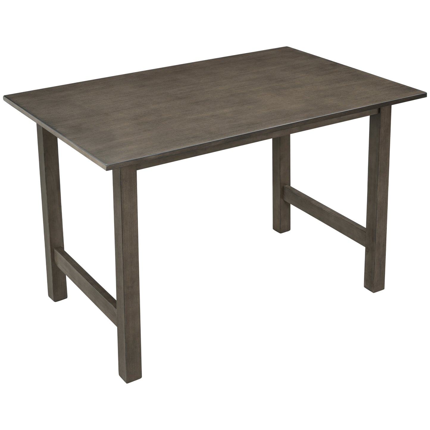 TOPMAX Farmhouse Wood Dining Table for 4, Kitchen Table for Small Places, Gray