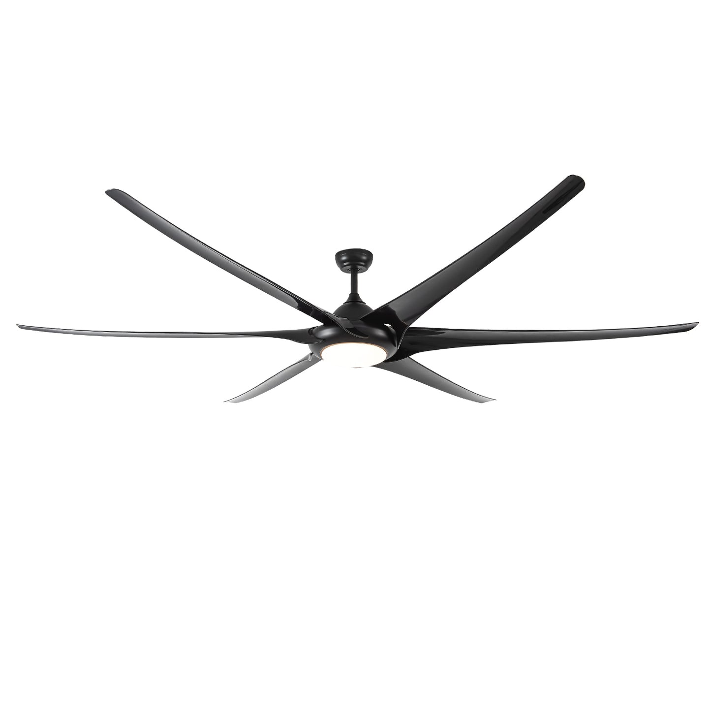 100" Indoor/Outdoor Ceiling Fan With Lights and Remote - Reversible 6 Speed DC Motor - Black