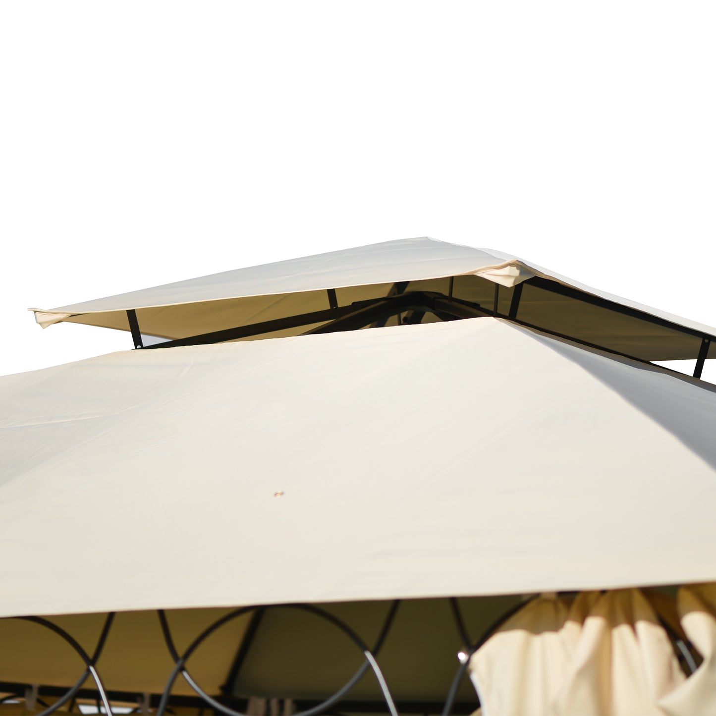 Canopy - U_STYLE Quality Double Tiered Grill Canopy, Outdoor BBQ Gazebo Tent with UV Protection, Beige - [VIDEO provided]