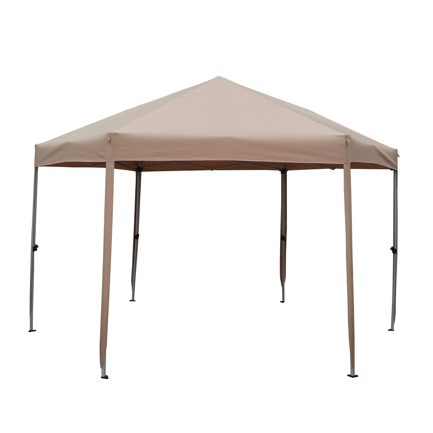 Comfort Living Spaces 13 Ft. W x 13 Ft. D x 9.2ft Pop-Up Gazebo Tent Outdoor Canopy Hexagonal Canopies Gazebos & Pergolas 6 Sided for Patio Garden Backyard Sun Shelter BBQ Garden Events with Strong Steel Frame Storage Bag