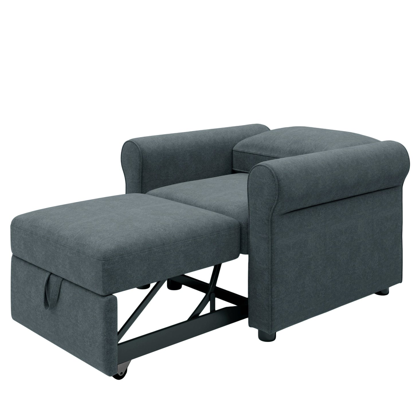 Comfort Living Spaces 3-in-1 Sofa Bed Chair, Convertible Sleeper Chair Bed,Adjust Backrest Into a Sofa,Lounger Chair,Single Bed,Modern Chair Bed Sleeper for Adults,Deep Blue(Old sku:WF301161AAD)