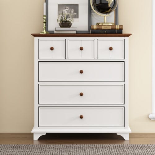 Comfort Living Spaces 3 Pieces Wooden Captain Bedroom Set Twin Bed with Trundle, Nightstand and Chest, White + Walnut