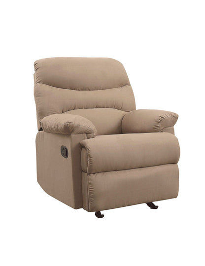 Comfort Living Spaces ACME Arcadia Recliner (Motion) in Light Brown Microfiber 00627