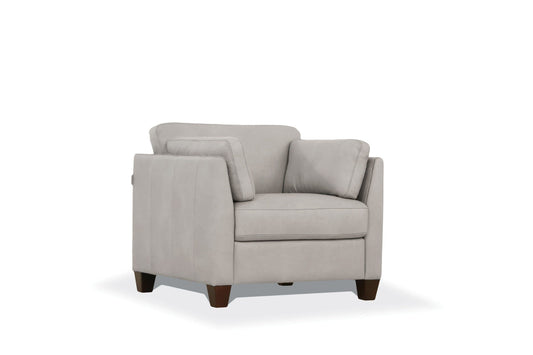 Comfort Living Spaces ACME Matias Chair, Dusty White Leather 55017