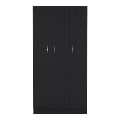 Comfort Living Spaces Armoires DEPOT E-SHOP Westbury Wardrobe Armoire with 3-Doors and 2-Inner Drawers, Black