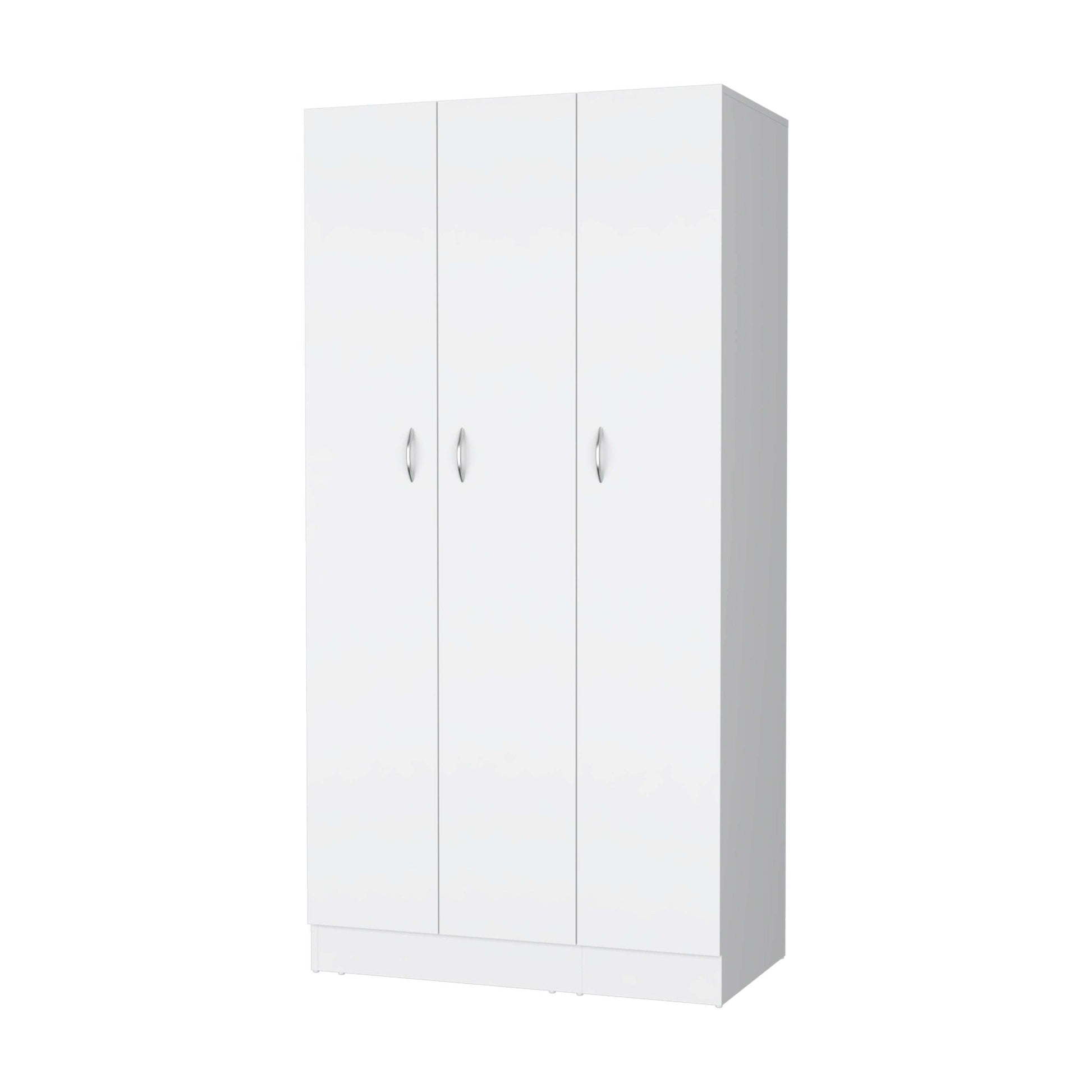 Comfort Living Spaces Augusta 3-Door Wardrobe with Hanging Rod White