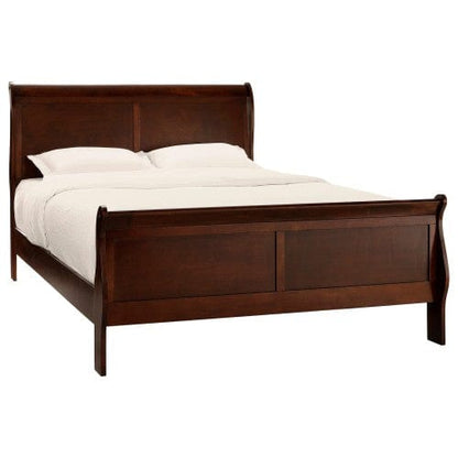 Comfort Living Spaces Bedroom Furniture sets Sleigh Bed-Louis Philippe Style-1pc. Brown Cherry Finish-Traditional Design