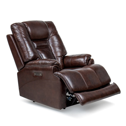 Comfort Living Spaces LYS Genuine leather Chocolate Brown 37.5” Width Zero Gravity Power Recliner with Power Headrest