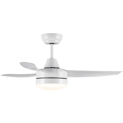 42 In Intergrated LED Ceiling Fan Lighting with White ABS Blade