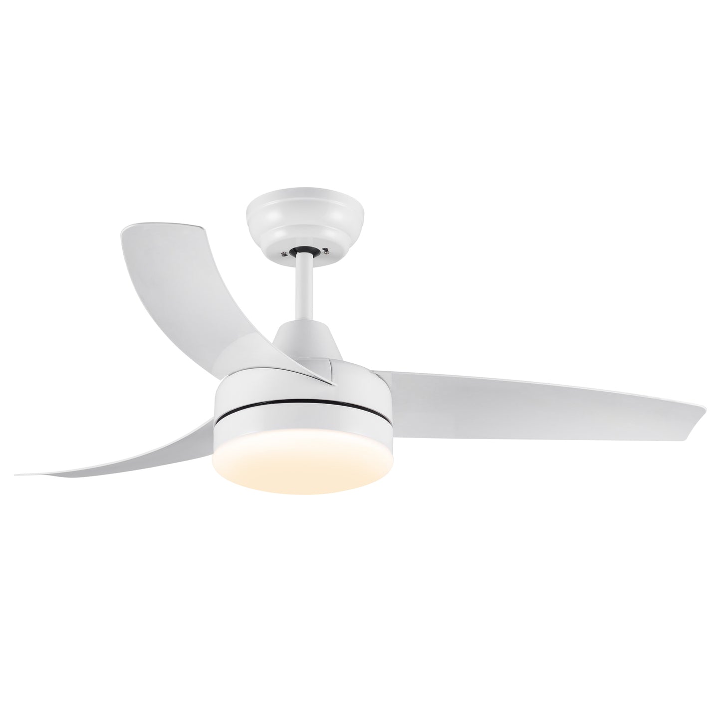 42 In Intergrated LED Ceiling Fan Lighting with White ABS Blade