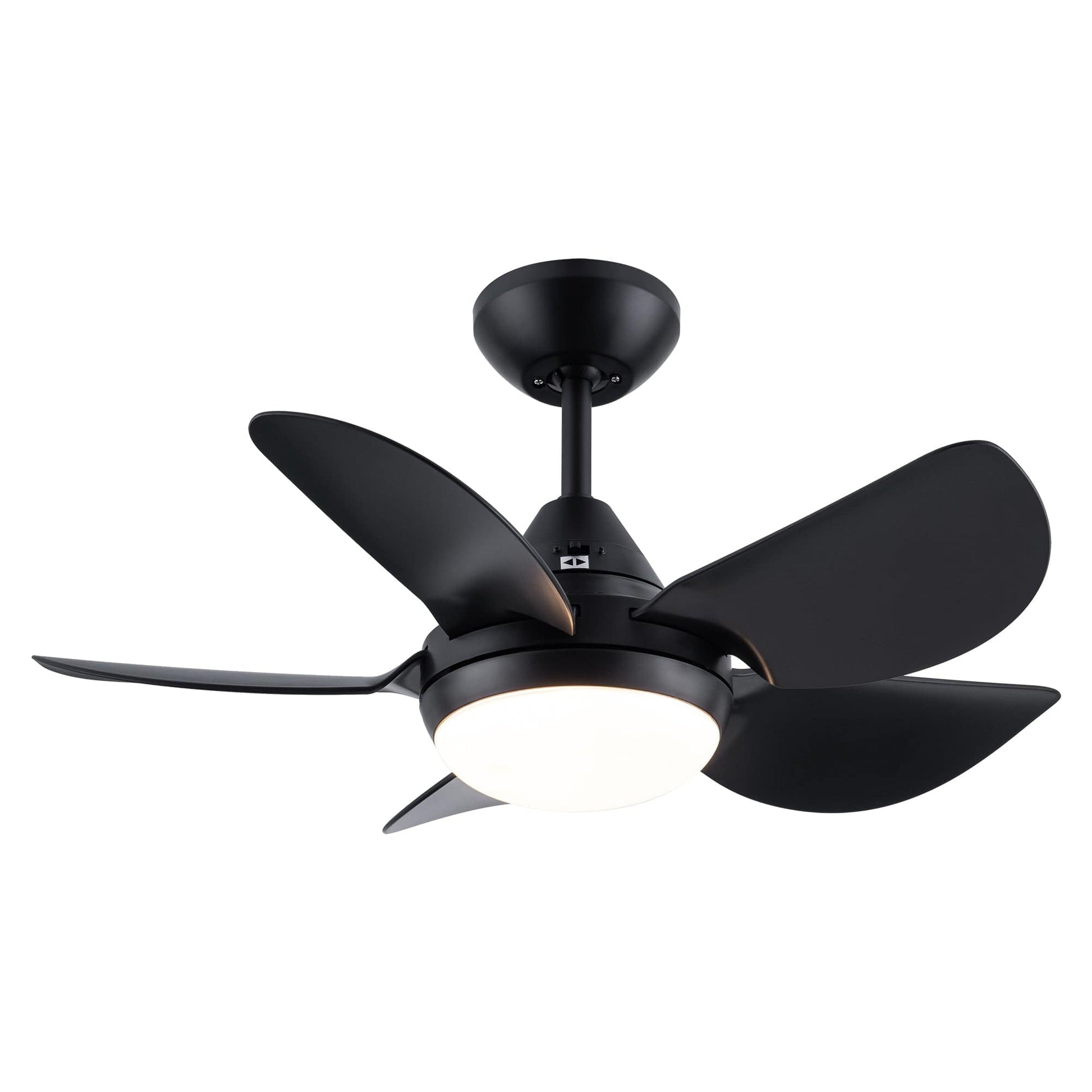 Giga Ceiling Fans 30 In Intergrated LED Ceiling Fan Lighting with Matte Black ABS Blade