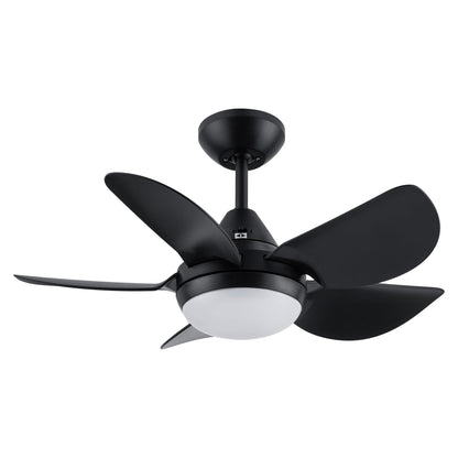 Giga Ceiling Fans 30 In Intergrated LED Ceiling Fan Lighting with Matte Black ABS Blade