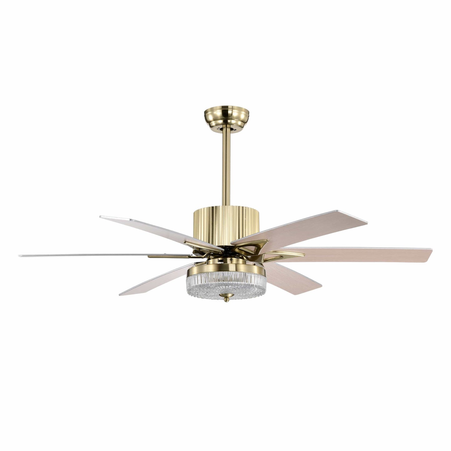 Giga Ceiling Fans 52'' Modern Ceiling Fans with Remote,Wood Ceiling Fan with Lights,LED Ceiling Fan Light with 5 Blade,3 Speed AC Motor Indoor Ceiling Fan for Patio,Living Room,Bedroom