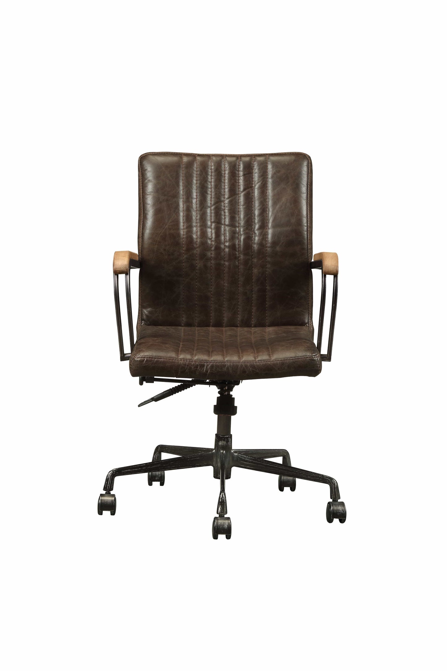 Giga Office Chairs ACME Joslin Office Chair in Distress Chocolate Top Grain Leather 9202