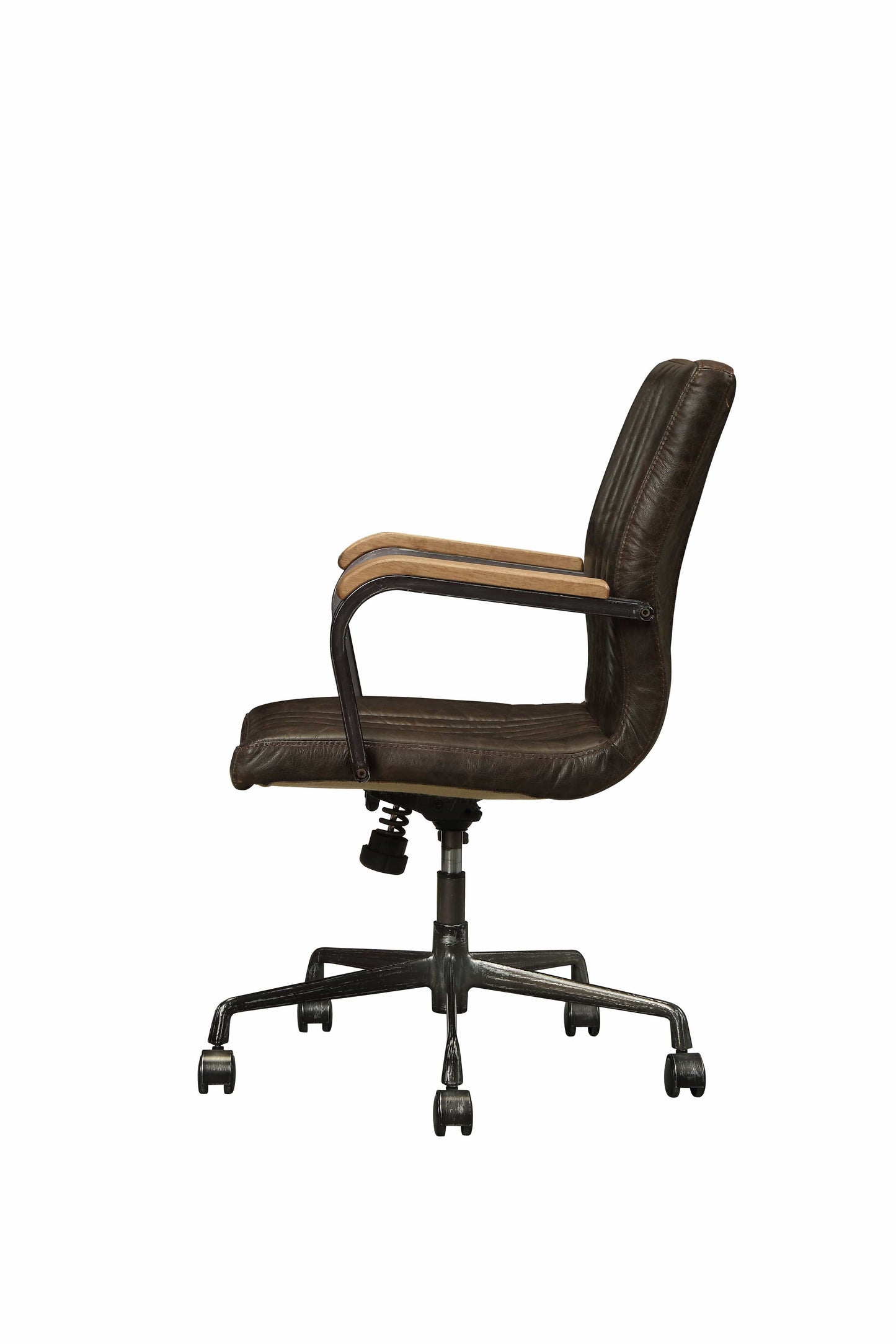 Giga Office Chairs ACME Joslin Office Chair in Distress Chocolate Top Grain Leather 9202