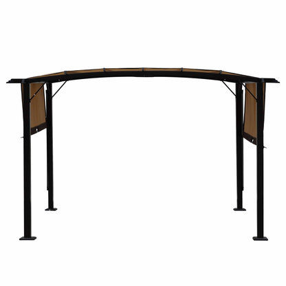 Giga Pergolas 12 x 9 Ft Outdoor Pergola Patio Gazebo,Retractable Shade Canopy,Steel  Frame Grape Gazebo,Sunshelter Pergola for Gardens,Terraces,Backyard