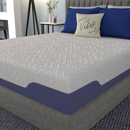 Giga Vibe Supreme Cooling Hybrid Mattress, Innerspring and Gel Memory Foam Mattress, Fiberglass Free, 12-Inch Bed in a Box, Twin