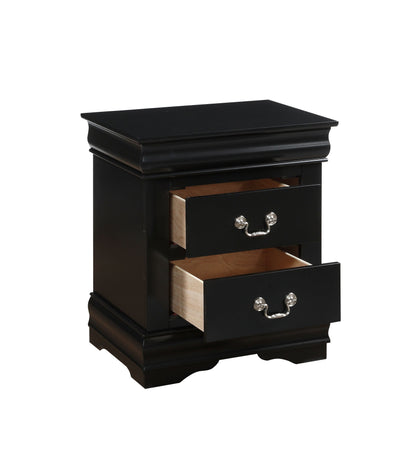 GigaCloud Nightstands ACME Louis Philippe Nightstand in Black