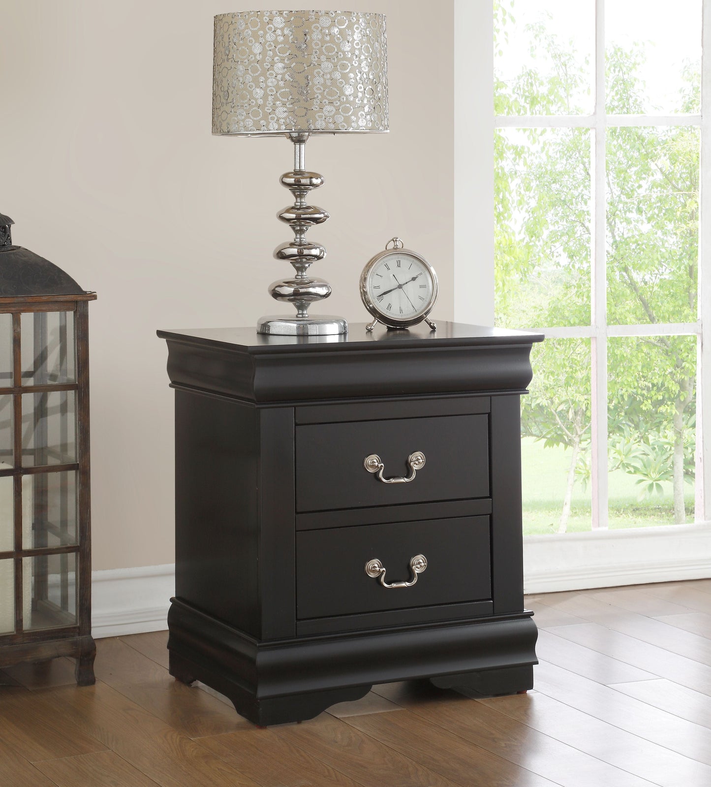 GigaCloud Nightstands ACME Louis Philippe Nightstand in Black