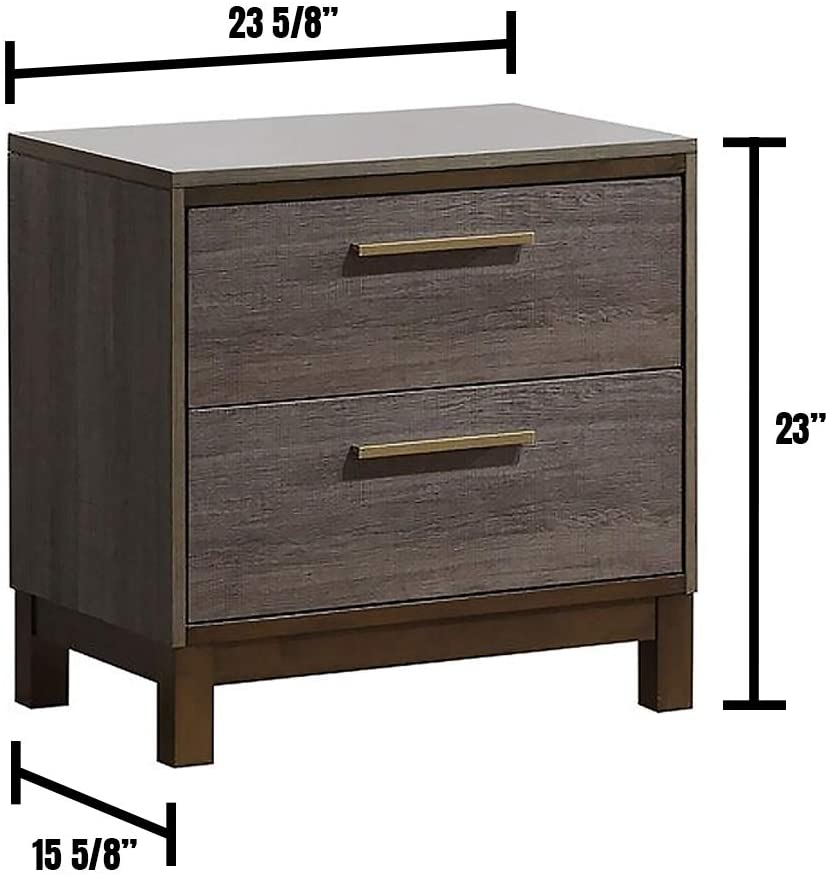 GigaCloud Nightstands Antique Gray Bedroom Furniture Nightstand