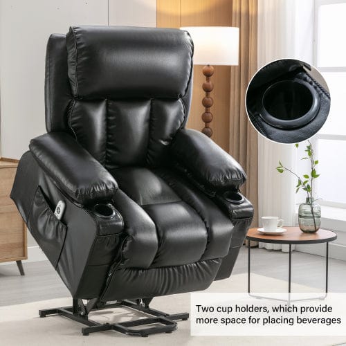 GigaCloud Recliners Power Lift Recliner Chair for Elderly with Heat and Massage for Living Room with Infinite Position and Side Pocket,USB Charge