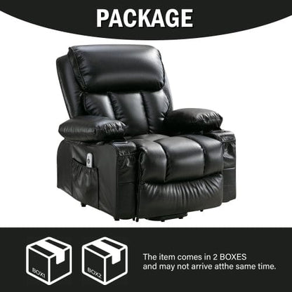 GigaCloud Recliners Power Lift Recliner Chair for Elderly with Heat and Massage for Living Room with Infinite Position and Side Pocket,USB Charge