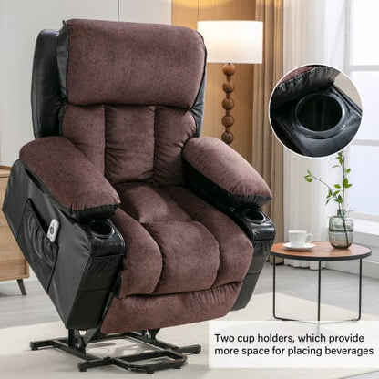 GigaCloud Recliners Power Lift Recliner Chair for Elderly with Heat and Massage for Living Room with Infinite Position and Side Pocket,USB Charge