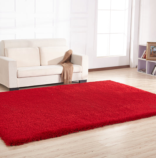 Chubby Shaggy Hand Tufted Area Rug Size 8' x 11' - Red