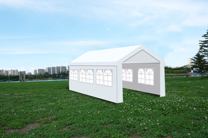 10'x20' Heavy Duty Carport, Canopy Garage, Car Shelter with 10 windows