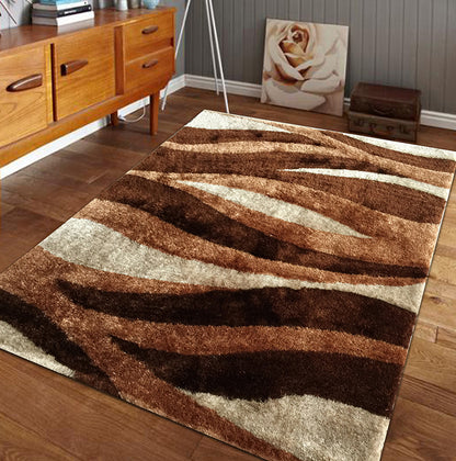 Aria Collection Soft Pile Hand Tufted Shag Area Rug-Beige